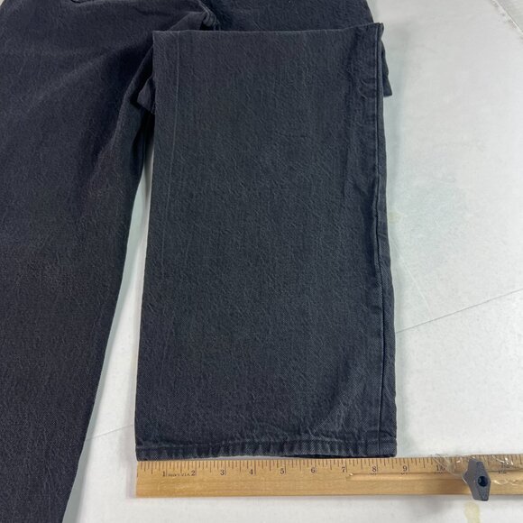 Abercrombie Fitch Jeans Women 27x29* High Rise Loose Pleated Black Denim Tag 27S - Picture 11 of 16